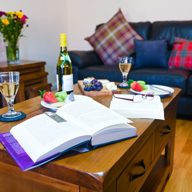 Spacious lounges in our Woodland Lodges at Birchbrae.