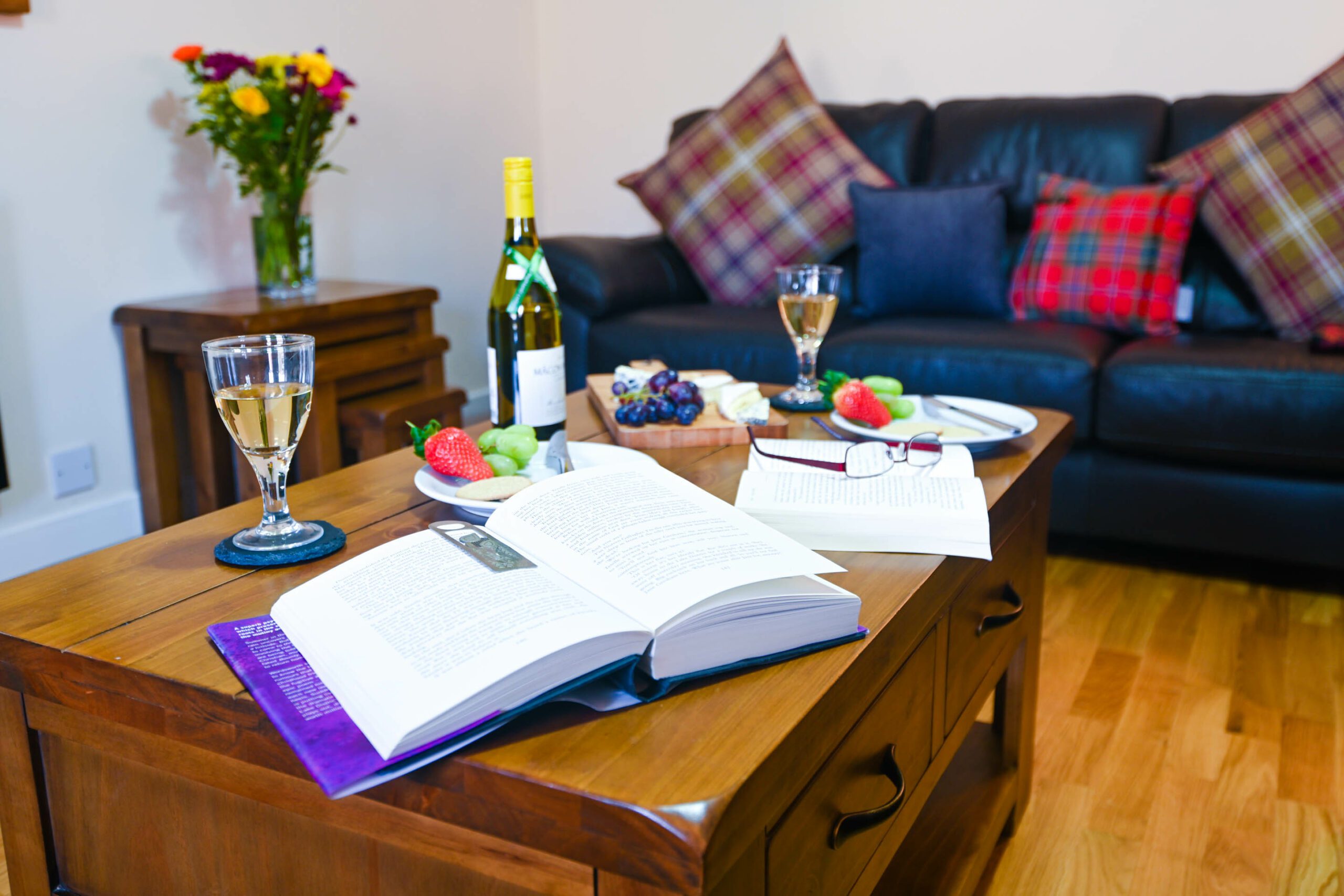 Spacious lounges in our Woodland Lodges at Birchbrae.